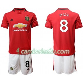 Camisolas de Futebol Manchester United Mata 8 Criança Equipamento Principal 2019/20 Manga Curta